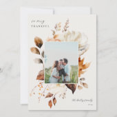 Modern Fall Floral Thanksgiving Feiertagskarte (Vorderseite)