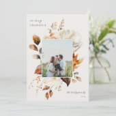 Modern Fall Floral Thanksgiving Feiertagskarte (Stehend Vorderseite)