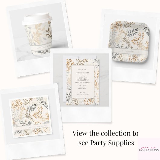 Modern Fall Foliage Pappbecher