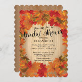 Modern Fall Herbstleaf Bridal Dusche Einladung (Vorne/Hinten)