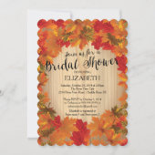 Modern Fall Herbstleaf Bridal Dusche Einladung (Vorderseite)