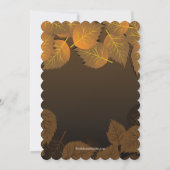 Modern Fall Herbstleaf Bridal Dusche Einladung (Rückseite)