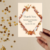 Modern Fall Orange BOHO Danke Karte