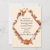 Modern Fall Orange BOHO Hochzeitseinladung Einladung (Vorderseite)