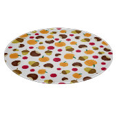 Modern Fall Pumpkin Berries Acorns Schneidebrett (Ecke)