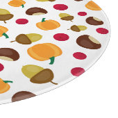 Modern Fall Pumpkin Berries Acorns Schneidebrett (Ecke)