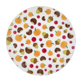 Modern Fall Pumpkin Berries Acorns Schneidebrett (Vorderseite)