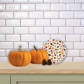 Modern Fall Pumpkin Berries Acorns Schneidebrett