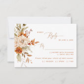 Modern Fall Terracotta Hochzeitsgericht UAWG RSVP Karte (Vorderseite)