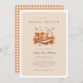 Modern Fall Watercolor Bridal Brunch Einladung (Vorne/Hinten)