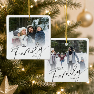 Modern Family 2 Fotos Schrift Overlay Keramikornament