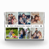 Modern Family 6 Pictures Collage Heart Typography Fotoblock (Vorderseite)