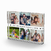 Modern Family 6 Pictures Collage Heart Typography Fotoblock (Rechts)