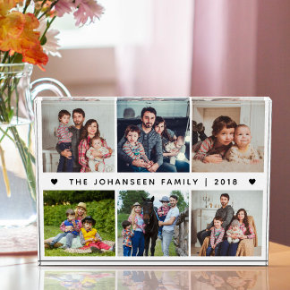 Modern Family 6 Pictures Collage Heart Typography Fotoblock