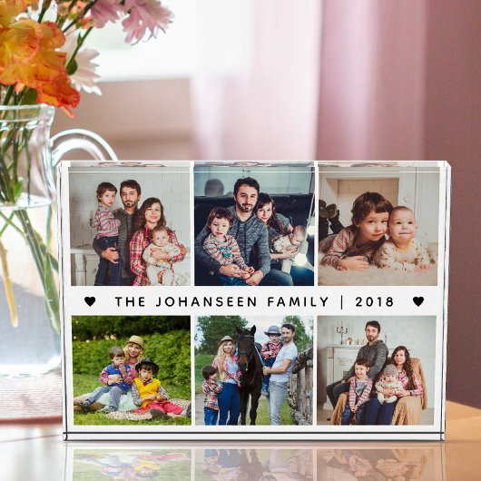 Modern Family 6 Pictures Collage Heart Typography Fotoblock