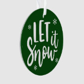 Modern Family Christmas Photo , Let it Snow Ornament (Vorderseite)
