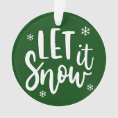 Modern Family Christmas Photo , Let it Snow Ornament (Vorderseite)