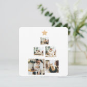 Modern Family Christmas Tree Foto With Star (Stehend Vorderseite)