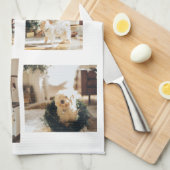 Modern Family Christmas Tree Foto With Star Geschirrtuch (Viertel Falte)