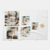 Modern Family Christmas Tree Foto With Star Geschirrtuch (Horizontal)
