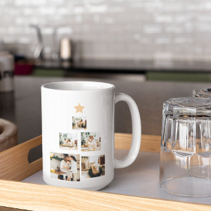 Modern Family Christmas Tree Foto With Star Kaffeetasse