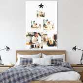 Modern Family Christmas Tree Foto With Star Leinwanddruck (Insitu (Schlafzimmer))