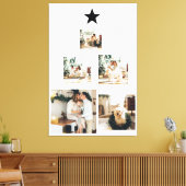 Modern Family Christmas Tree Foto With Star Leinwanddruck (Insitu (Wohnzimmer))