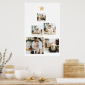 Modern Family Christmas Tree Foto With Star Poster (Küche)