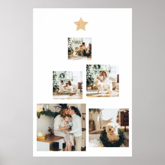 Modern Family Christmas Tree Foto With Star Poster (Vorne)