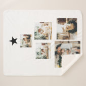 Modern Family Christmas Tree Foto With Star Sherpadecke (Vorderseite (Horizontal))