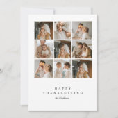 Modern Family Foto Collage Happy Thanksgiving Einladung (Vorderseite)