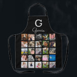 Modern Family Foto Collage & Name Schürze<br><div class="desc">Gönnen Sie sich Erinnerungen,  während Sie mit Lieben backen oder kochen! Diese personalisierte Schürze für Familienmitglieder verfügt über 25 Slots,  um Ihre eigenen wertvollen Erinnerungen hochzuladen! Der obere Teil der Schürze hat den Anfangsbuchstaben und -namen Ihrer Familie im Skript.</div>