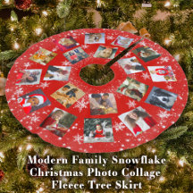 Modern Family Foto Collage Snowflake Weihnachten B