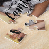 Modern Family Foto Schwarzer Skriptname und Datum Puzzle (Seite)