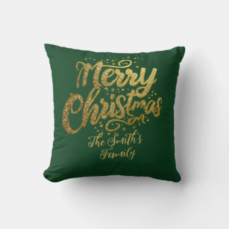 Modern Family Gold Glitzer Weihnachten Kissen
