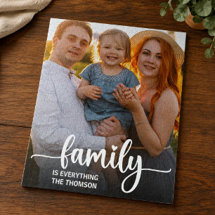 Modern Family ist alles Foto Schrift  Puzzle