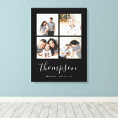 Modern Family Monogram 4 Foto Collage Leinwanddruck (Insitu (Holzboden))