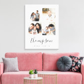 Modern Family Monogram 4 Foto Collage Leinwanddruck (Insitu (Wohnzimmer))