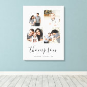 Modern Family Monogram 4 Foto Collage Leinwanddruck (Insitu (Holzboden))