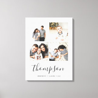 Modern Family Monogram 4 Foto Collage Leinwanddruck