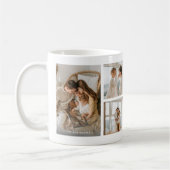 Modern Family Name 6-Photo Collage Custom Kaffeetasse (Links)