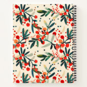 Modern Family Name Holly Berries Holiday Recipe Notizblock (Rückseite)