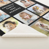 Modern Family Personalized 11 Photo Collage Black Sherpadecke (3/4)