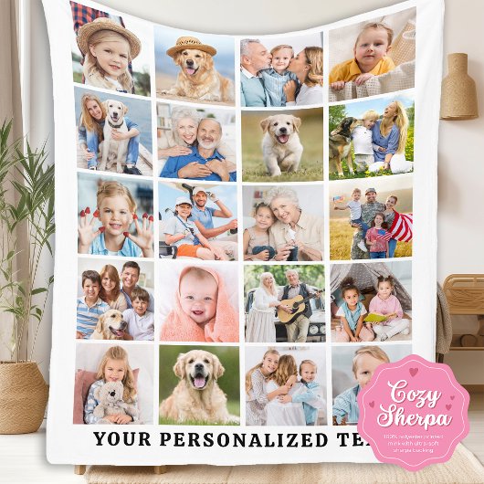 Modern Family Personalized Cute 20 Photos Collage Sherpadecke