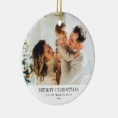 Modern Family Photo Christmas Keramik Ornament (Rechts)