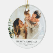 Modern Family Photo Christmas Keramik Ornament (Links)