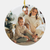 Modern Family Photo Christmas Keramik Ornament (Hinten)