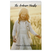Modern Family Photo Collage Calendar Kalender (Titelbild)