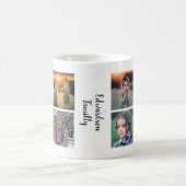 Modern family photo collage monogram name kaffeetasse (Mittel)