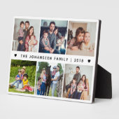Modern Family Photo Collage Template Cute Keepsake Fotoplatte (Seite)
